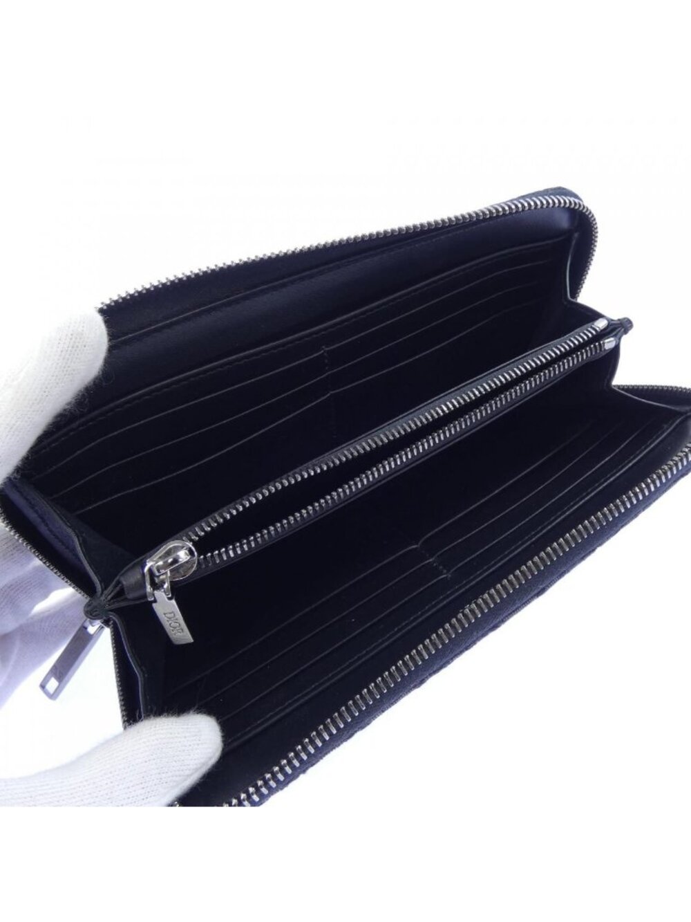 Dior Oblique Jacquard Long Zip Wallet - Picture 5 of 5